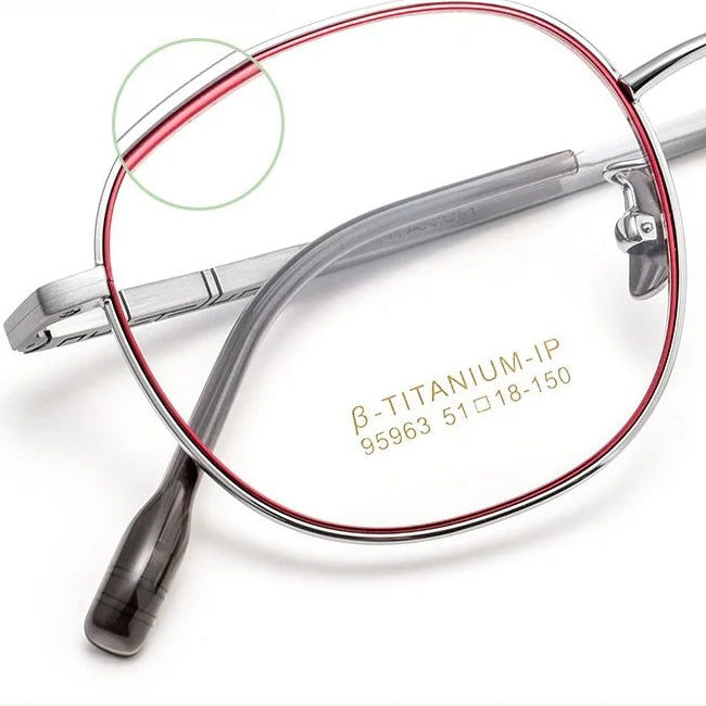 Retro Double Circle Titanium Eyeglass Frame - Unisex Optical Glasses