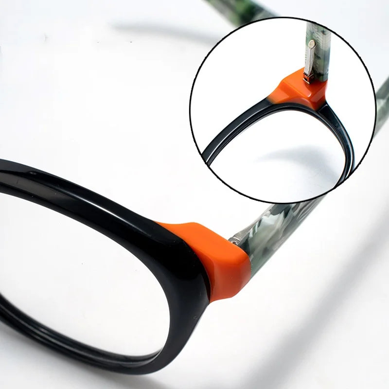 Ultra Light Circular Eyeglass Frame with Spring Hinge