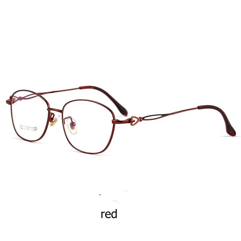 Retro Elliptical Metal Eyeglass Frame - Women's Optical Prescription Glasses