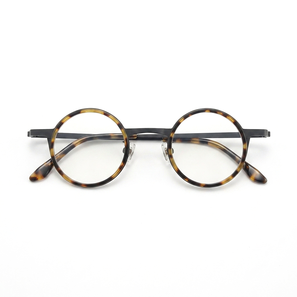 Titanium Round Eyeglasses Frames – Retro Small Face Unisex