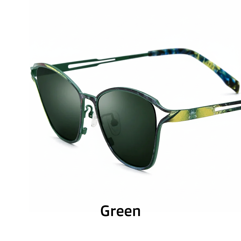 Cat-Eye Polarized Titanium Sunglasses
