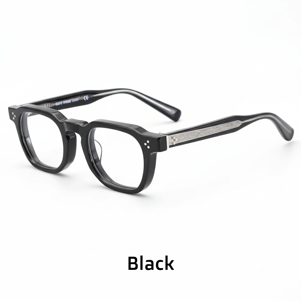 Retro-verdickte quadratische Vollrand-Acetat-Brillenfassungen für optische Brillen