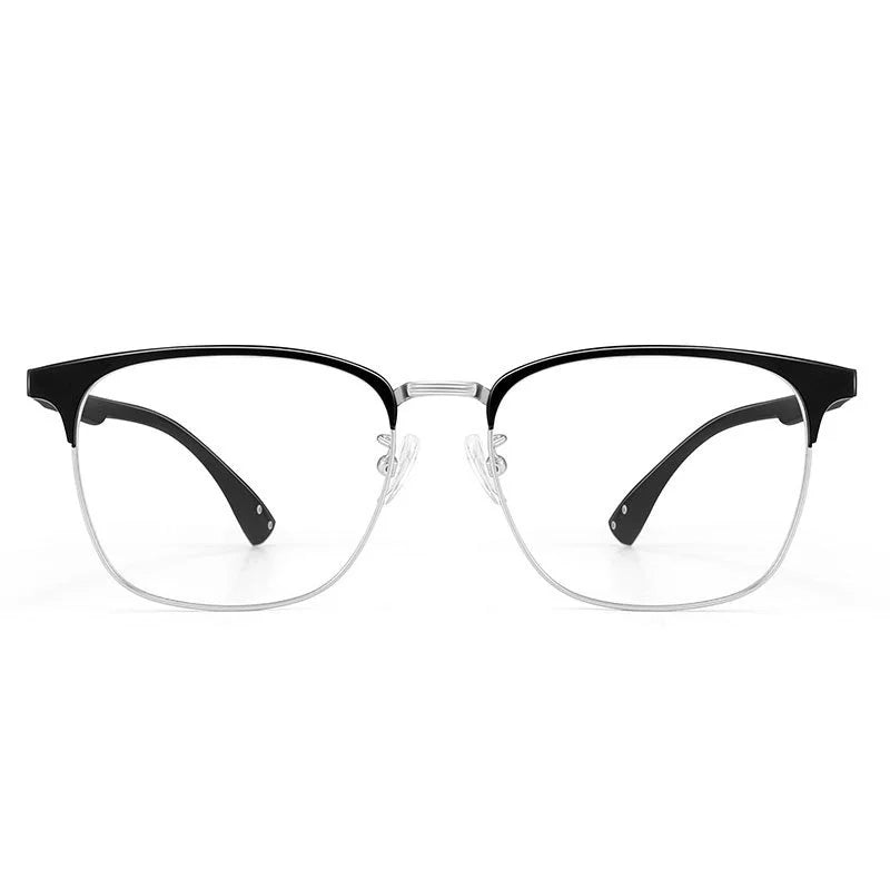 Retro Square Metal Eyeglasses Frame - Unisex Prescription Optical Glasses 9713