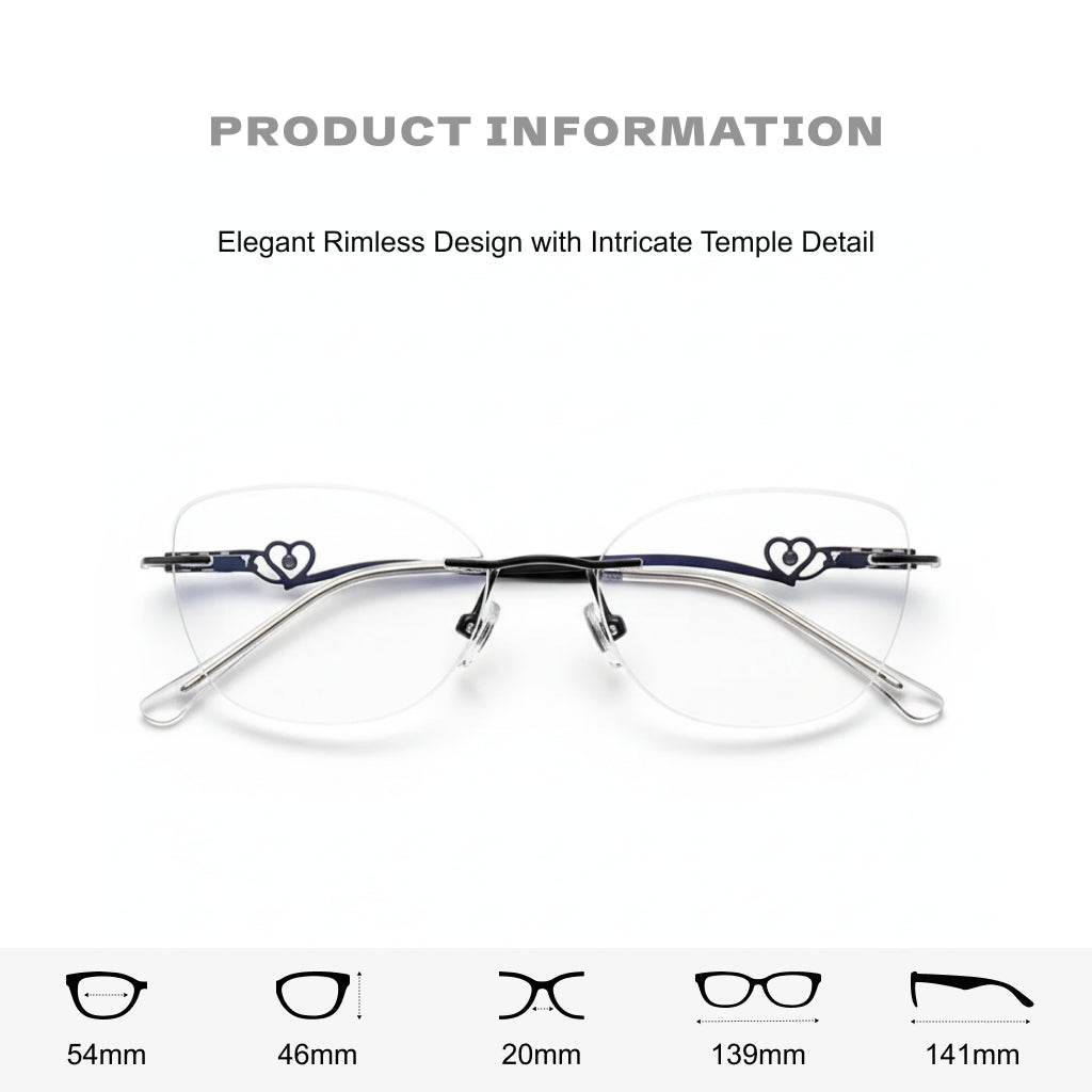 Magnetic Polarized Glasses Frame - 2-in-1 Frameless Optical Prescription Eyewear