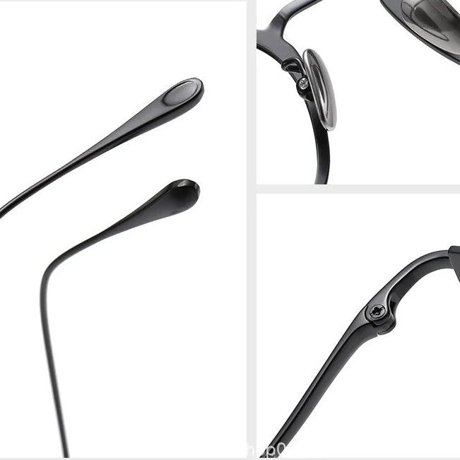 Square Titanium Eyeglass Frame with Anti-Blue Light - SK-711