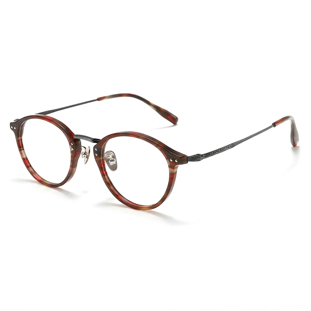 Titanium Oval Optical Frames – Tortoiseshell Unisex Prescription Eyeglasses