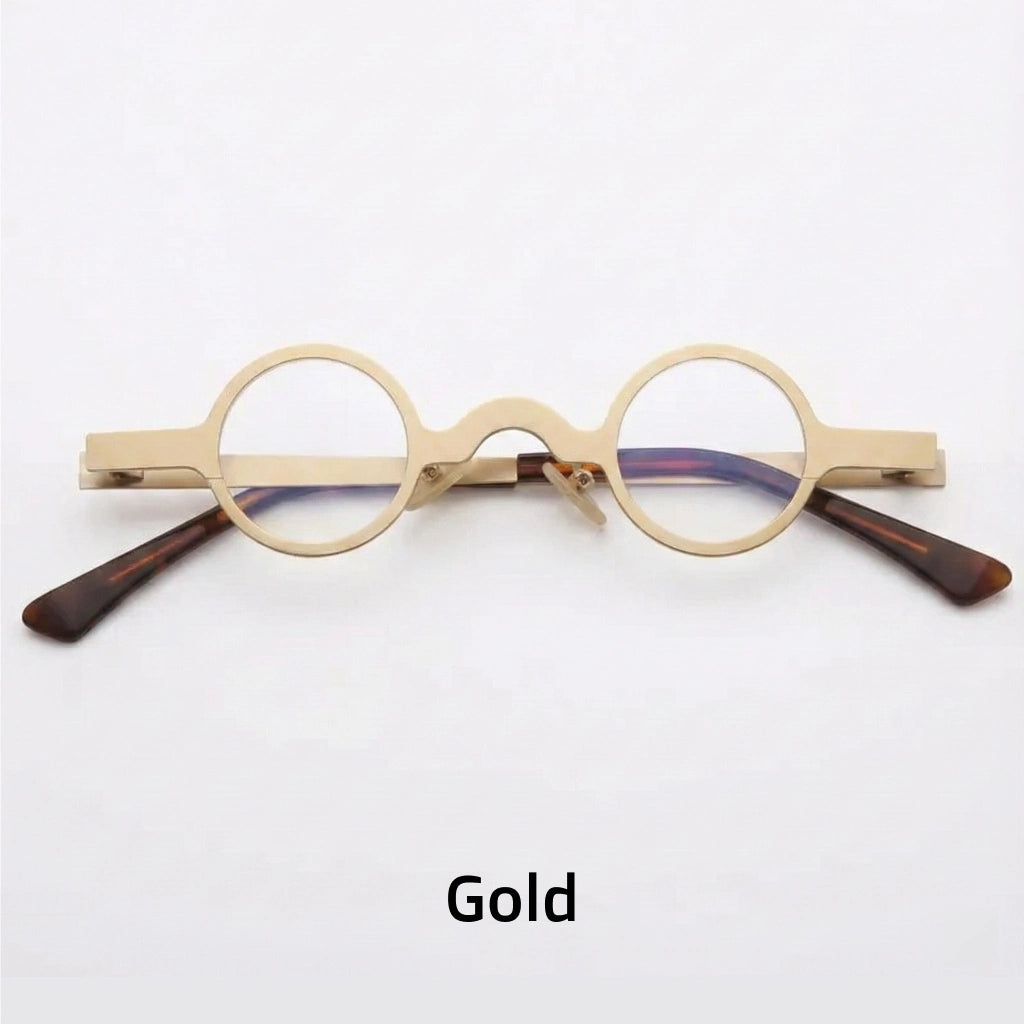 Vintage Round Metal Eyeglass Frame - Unisex Optical V5