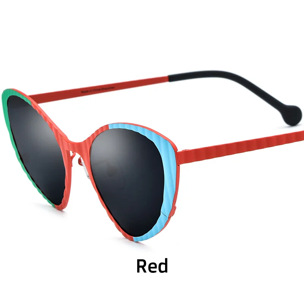 Cat Eye Titanium Polarized UV400 Sunglasses