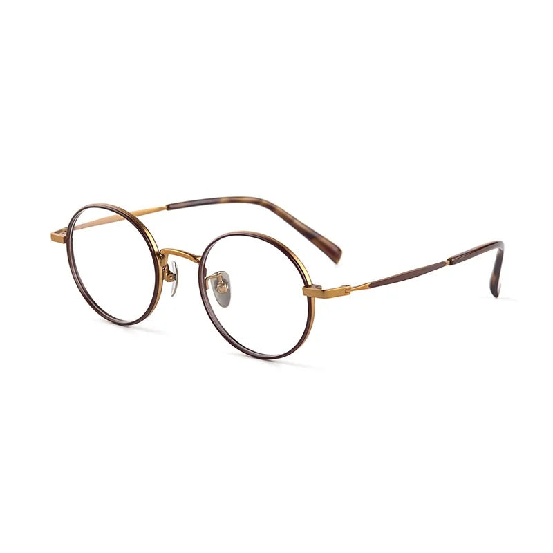 Gafas de Prescripción de Ovalo de titanio ultraligero - Retro Frames Unisex