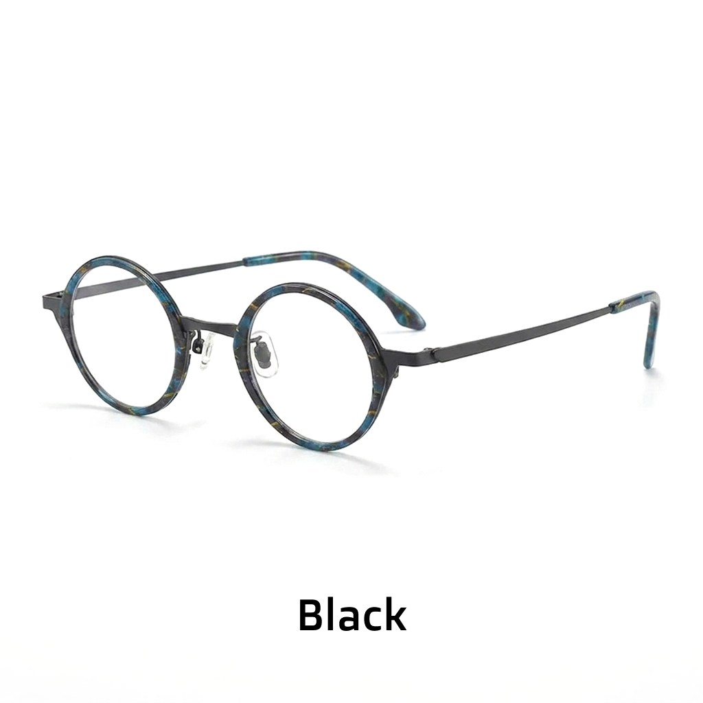 Runde optische Titanbrille