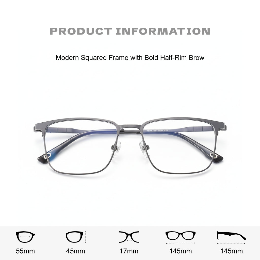 Titanium Anti-Blue Light Eyeglass Frame