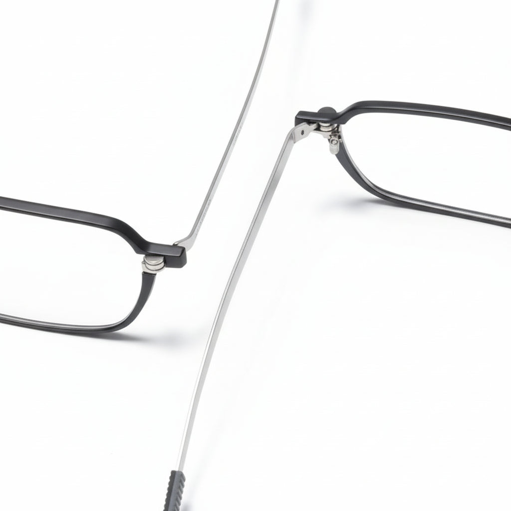Lightweight Aluminum Magnesium Optical Prescription Eyeglasses - Polygonal Frame