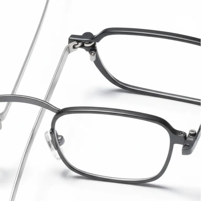 Lightweight Aluminum Magnesium Optical Prescription Eyeglasses - Polygonal Frame