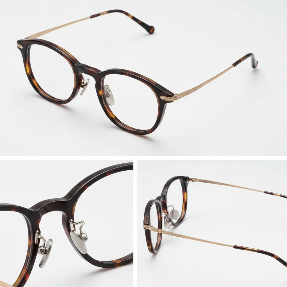 Montatura per occhiali in titanio retrò quadrata - Montatura per prescrizione ottica unisex N-401