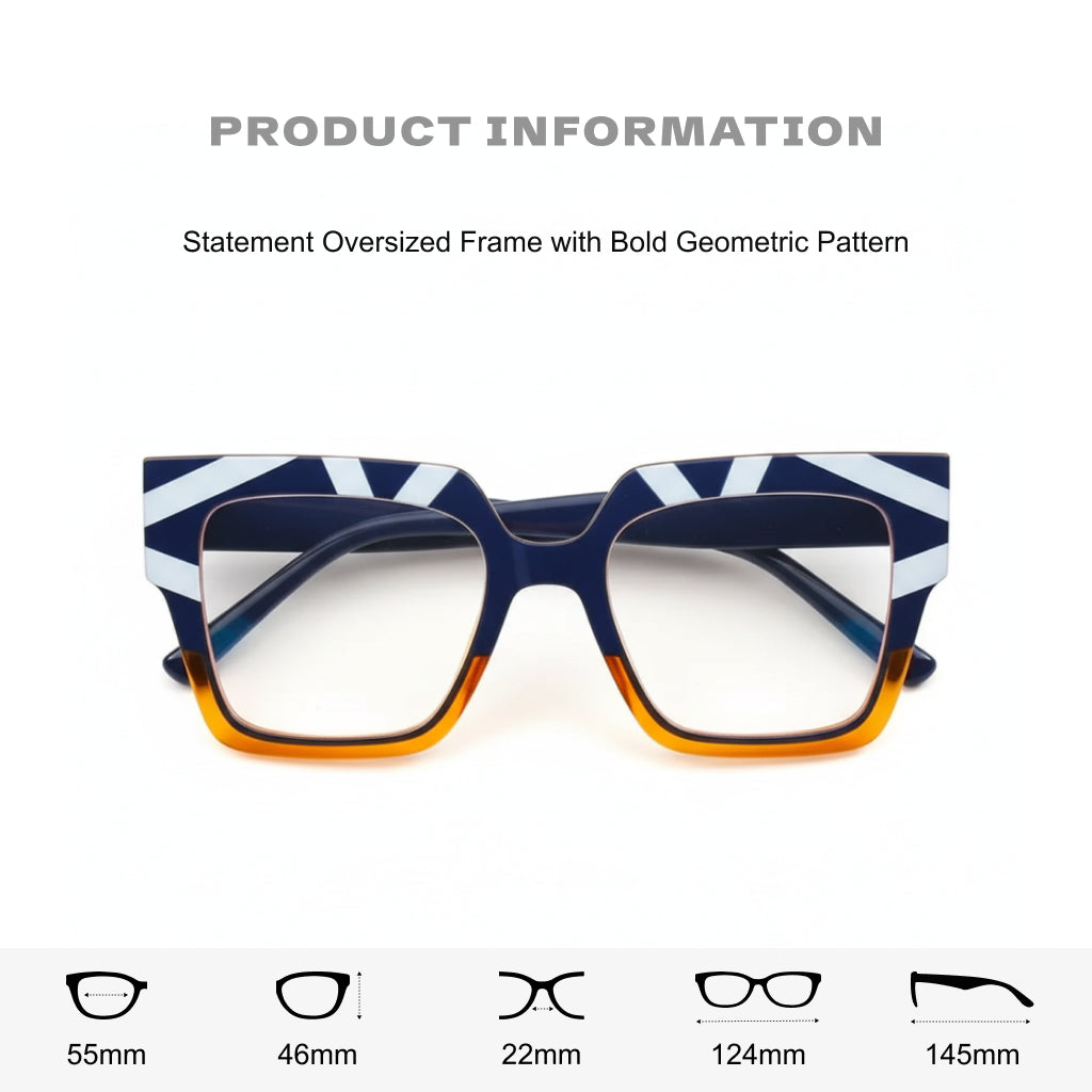 Large Frame Cat Eye Anti-Blue Light Glasses for Women