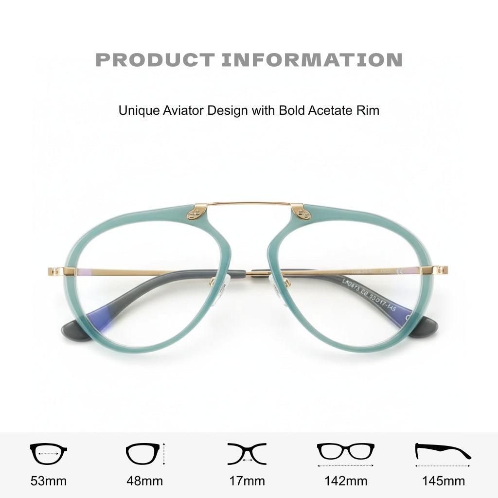 Retro Acetate Optical Frames - Unisex Prescription Eyeglasses LK0473