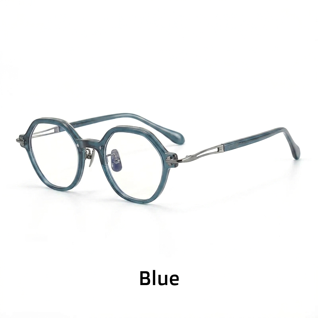 Acetate Square Optical Frames – Unisex Polygonal Eyeglasses