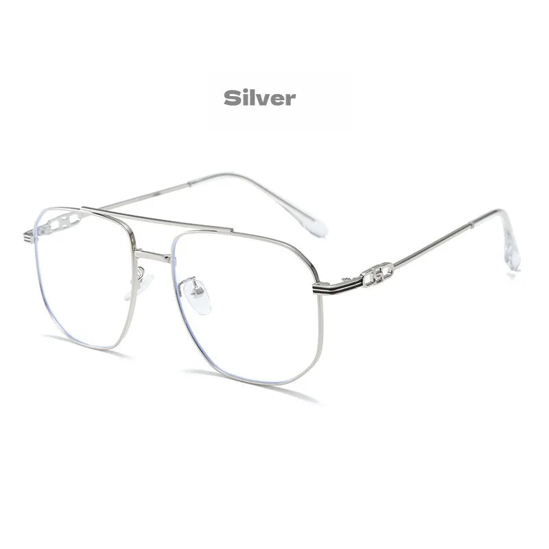 Anti Blue Light Eyeglasses - Metal Double Beam Frame