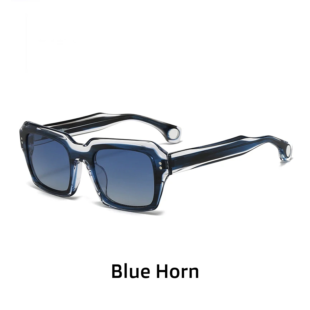Polarized UV400 Rectangle Acetate Sunglasses