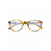 Multi-Color Patchwork Square Eyeglasses Frame - Optical Prescription