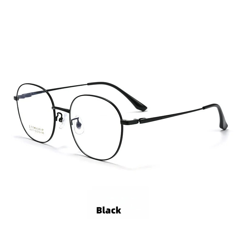 Titanium Retro Square Eyeglasses K5117M