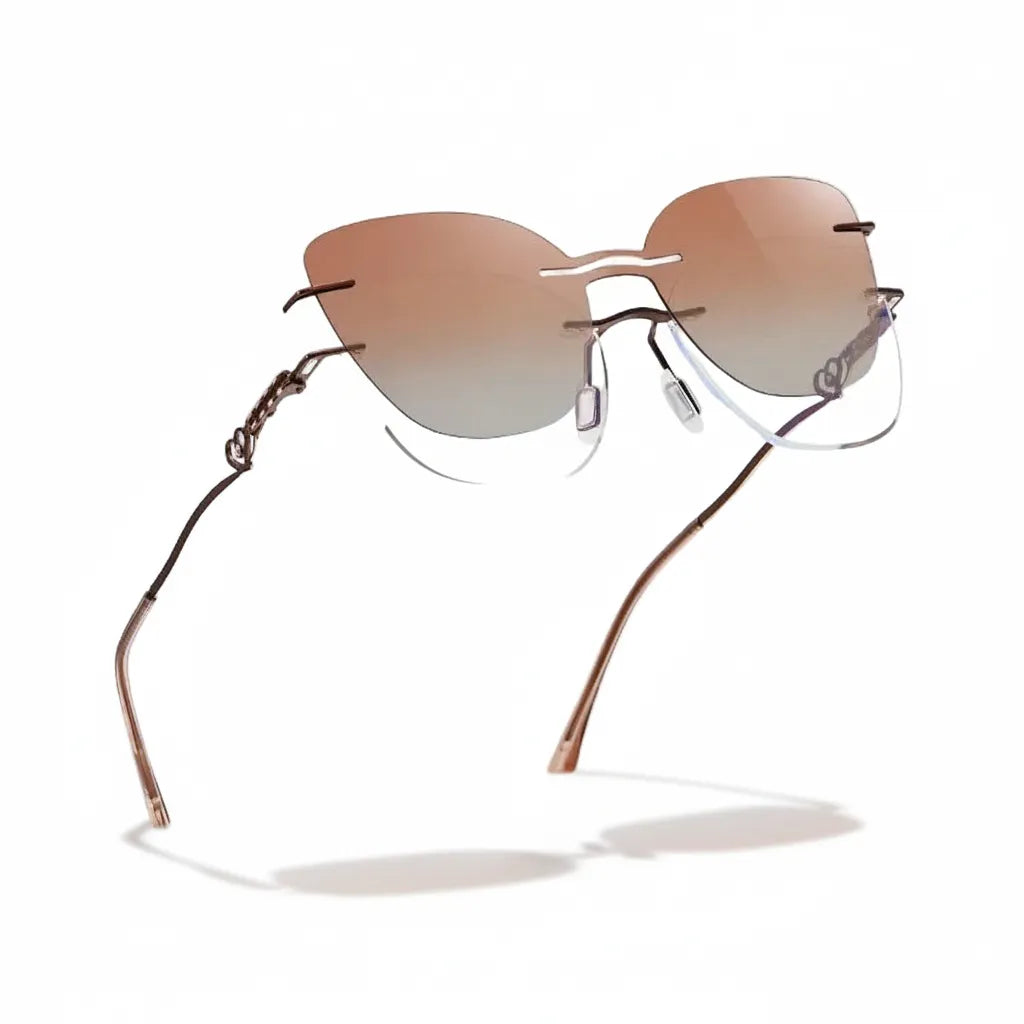 Magnetic Polarized Glasses Frame - 2-in-1 Frameless Optical Prescription Eyewear