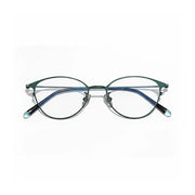 Retro Oval Titanium Eyeglass Frame - Ultra Light Prescription Ready