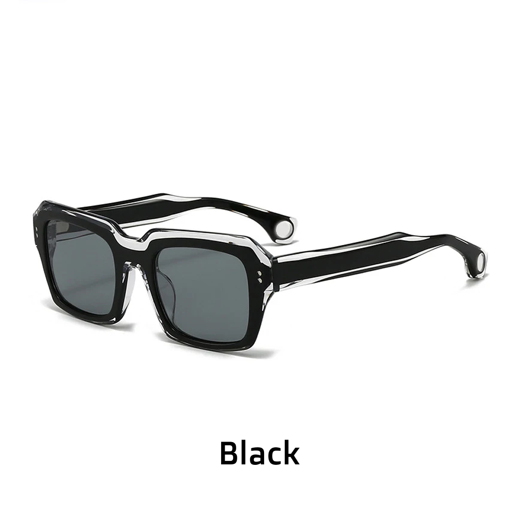Polarized UV400 Rectangle Acetate Sunglasses