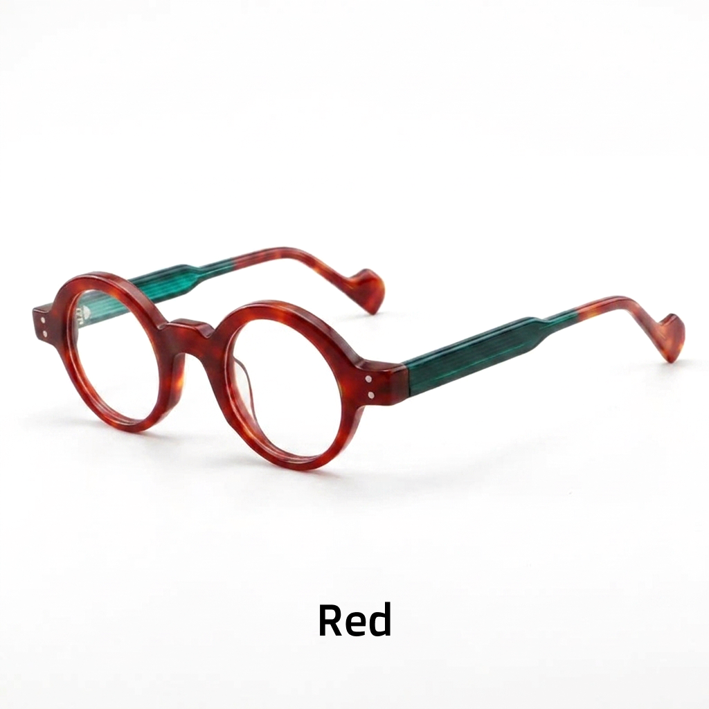 Acetate Round Optical Frames – Retro Literary Unisex