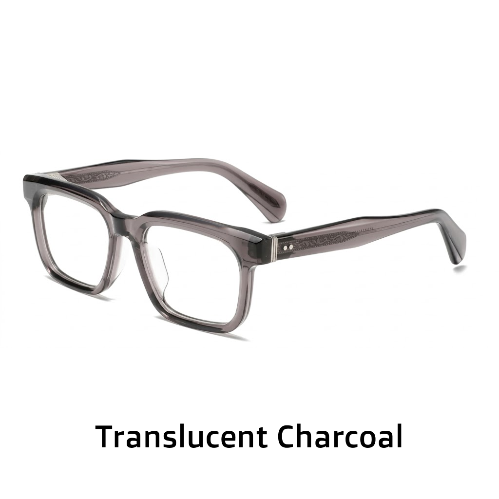 Verdickter quadratischer Acetat-Brillenrahmen – Unisex-Optik