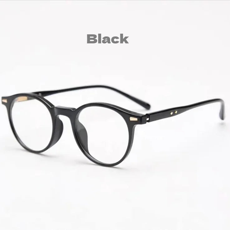 Retro Round Optical Eyeglass Frame - Ultra Light TR Unisex Prescription Glasses