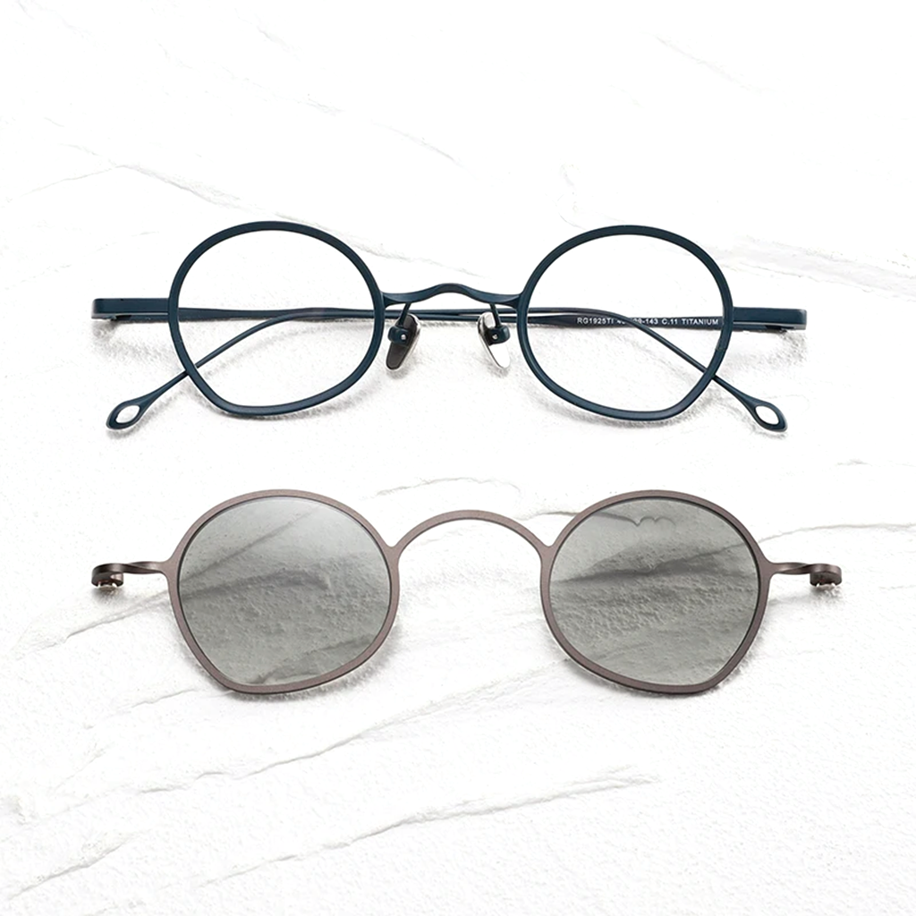 Titanium Round Magnetic Sunglasses