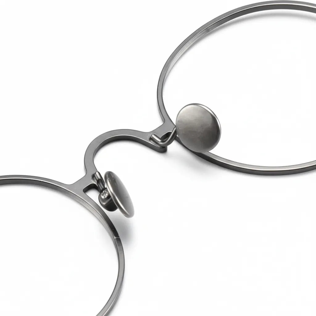 β-Titanium Round Optical Glasses Frame - Ultra-Light Retro Design