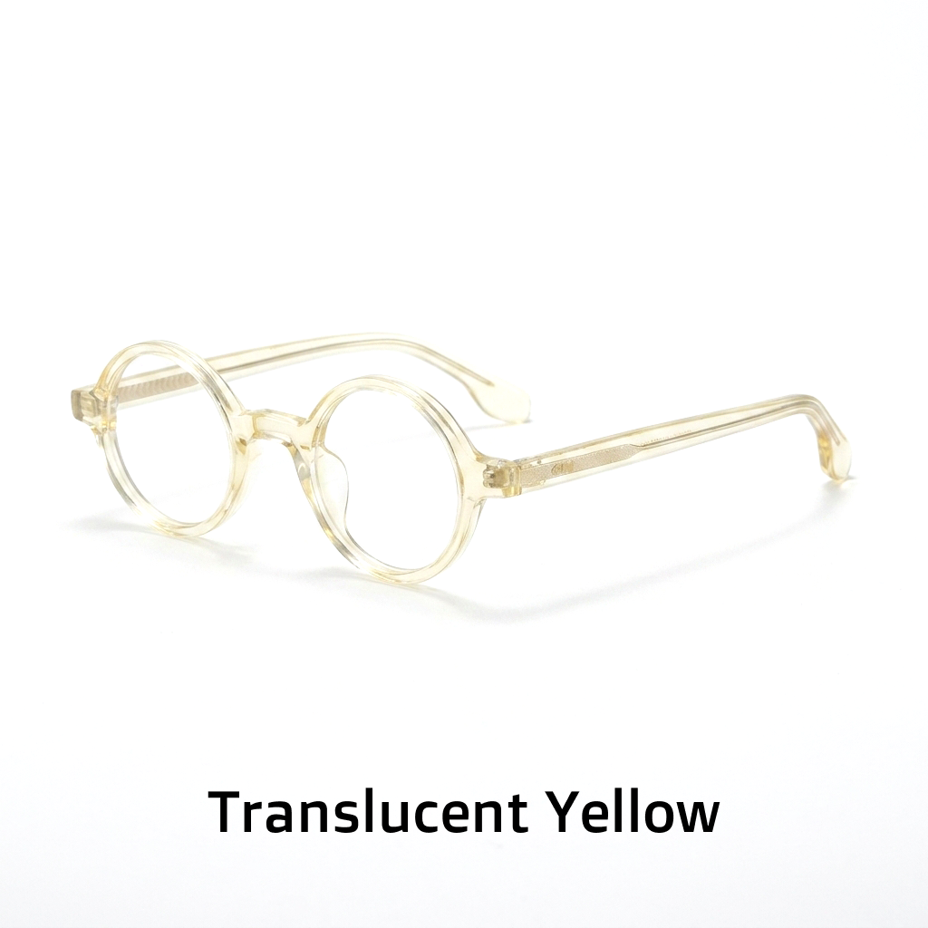 Round Acetate Optical Frames – Retro Literary Style