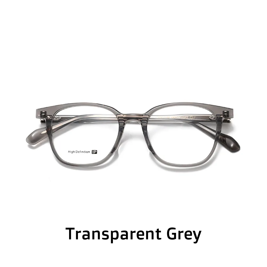 Small Square Acetate Optical Glasses Frame – Retro Tortoiseshell & Transparent Unisex
