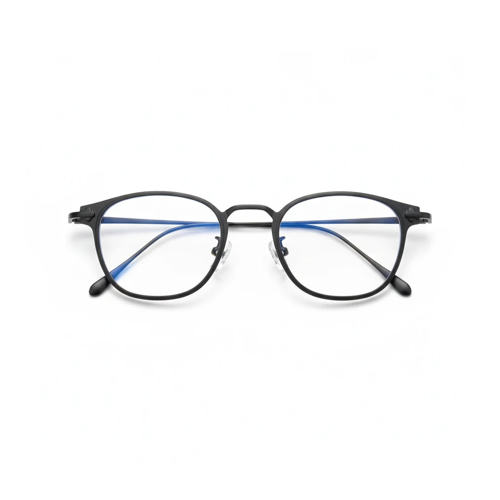 Square Titanium Eyeglass Frame with Anti-Blue Light - SK-711