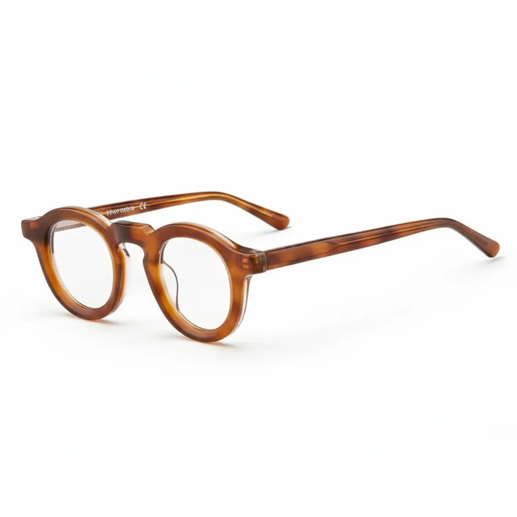 Retro Round Acetate Eyeglasses - Unisex Optical Prescription Frames