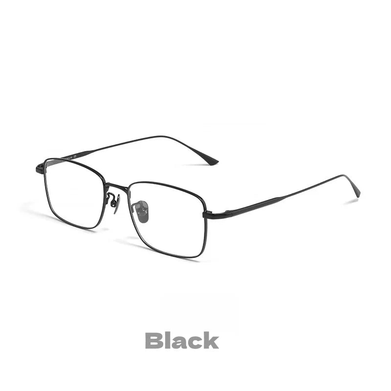 Pure Titanium Square Eyeglasses Frame - Unisex Optical