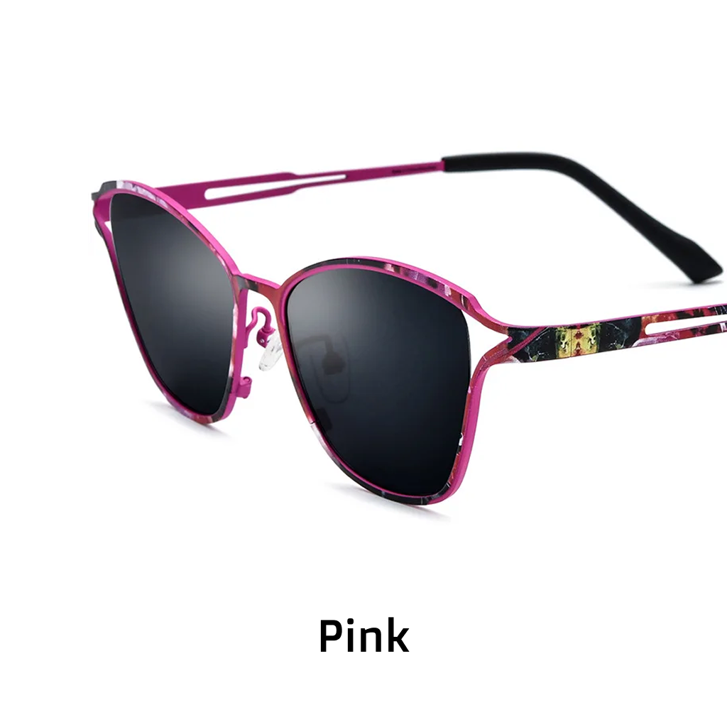 Cat-Eye Polarized Titanium Sunglasses