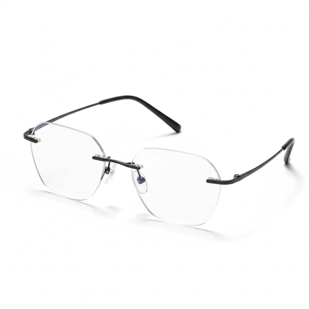 Ultra Light Titanium Frameless Eyeglass Frame - Retro Optical Prescription
