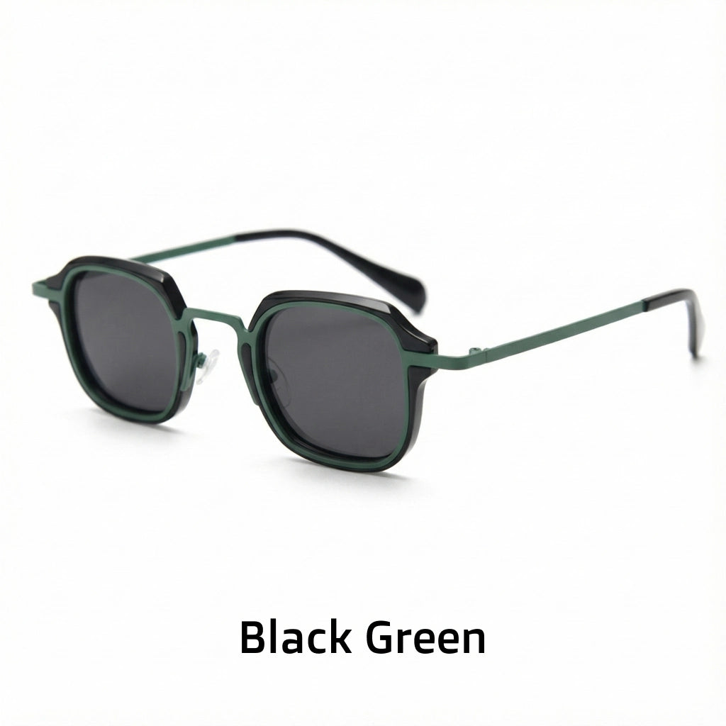 Polarized Retro Square Sunglasses - UV Protection