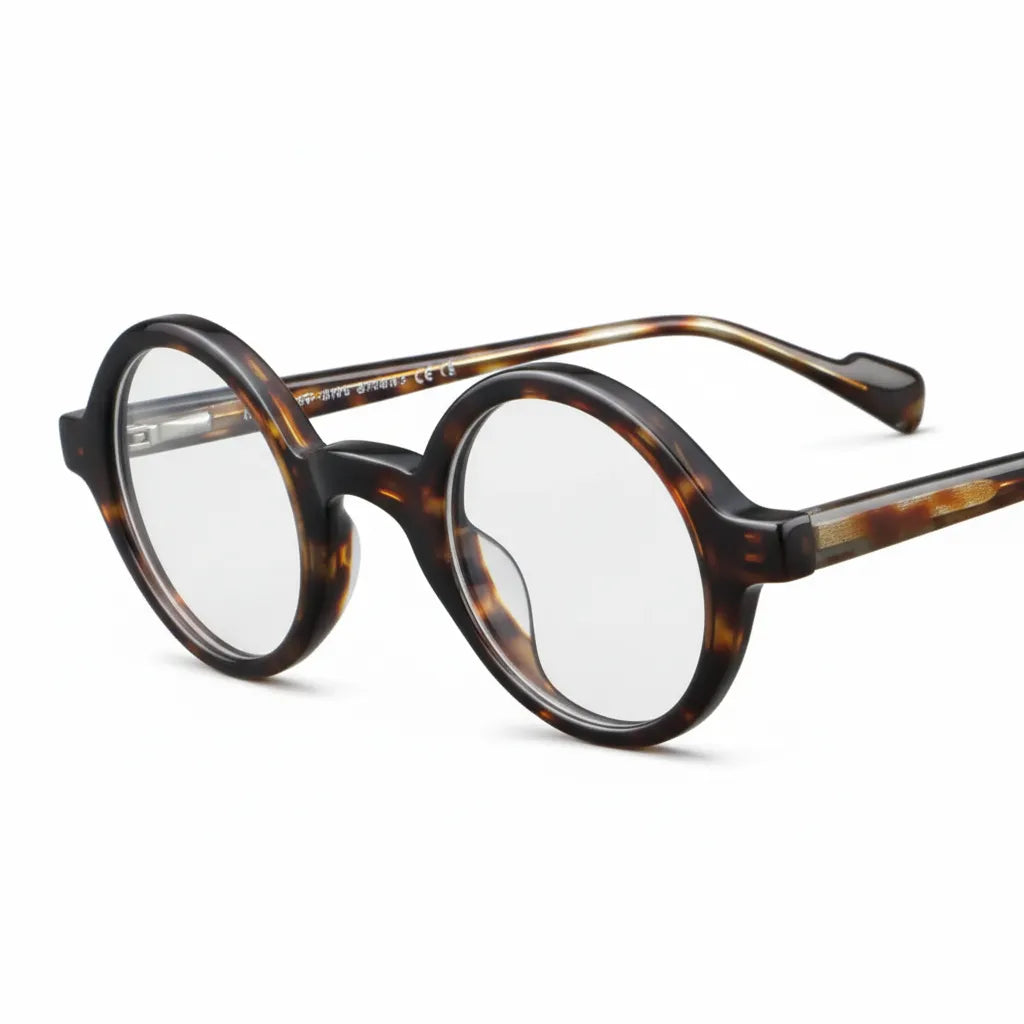Retro Round Eyeglass Frame - Ultra Light Optical Prescription Glasses