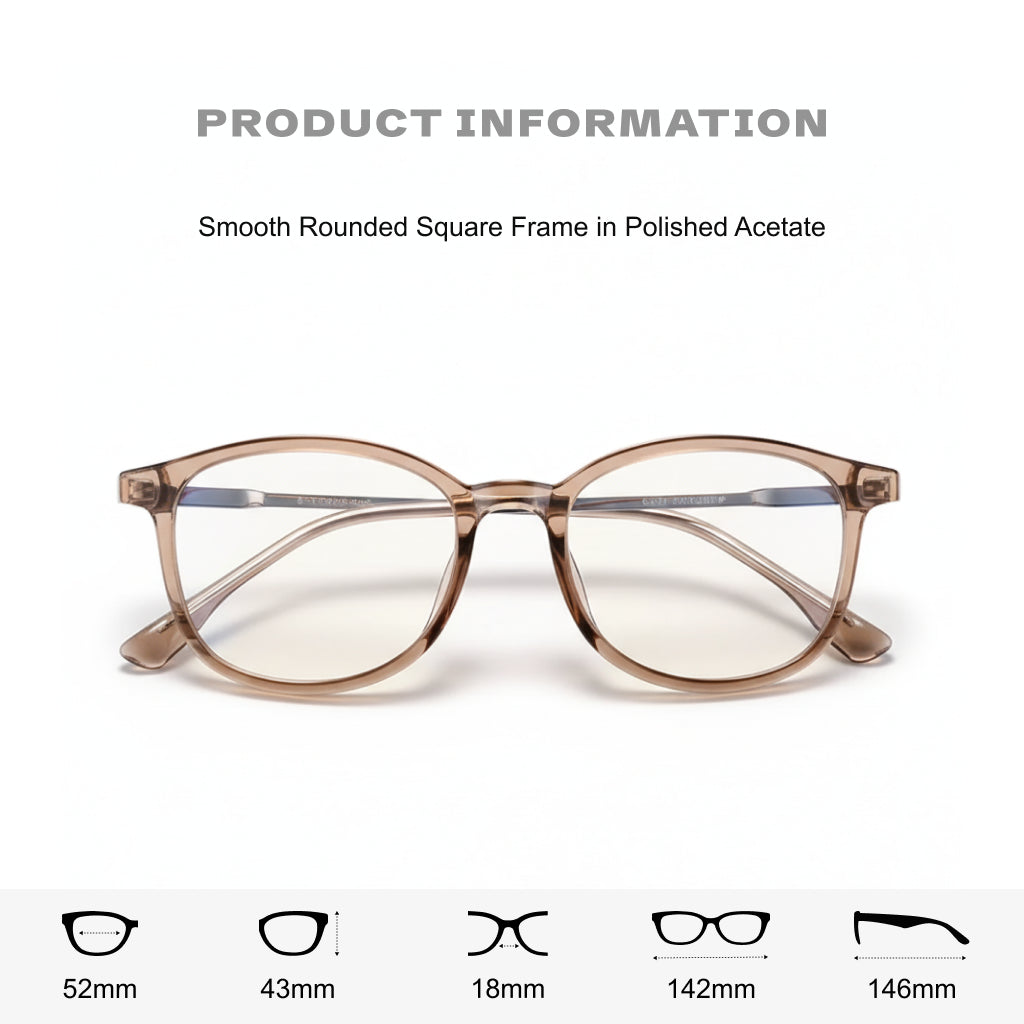 TR90 Anti-Blue Light Glasses Frame - Retro Small Frame
