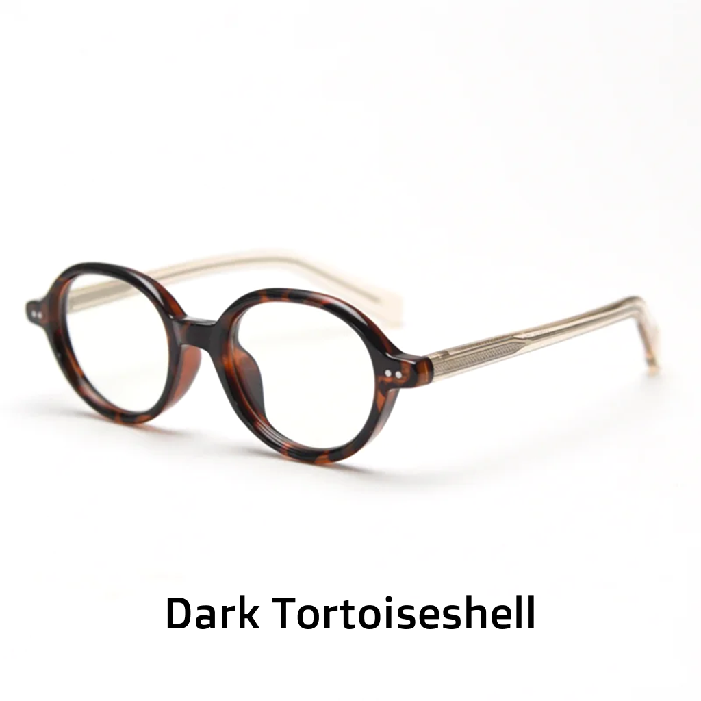 Retro Oval Prescription Eyeglasses – Single Vision & Progressive