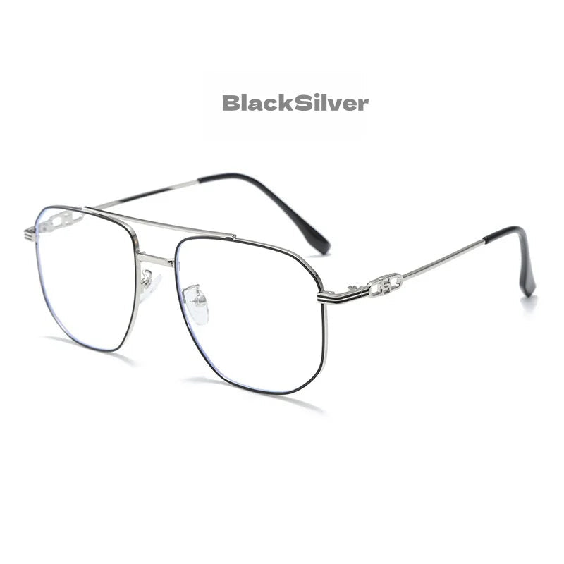 Anti Blue Light Eyeglasses - Metal Double Beam Frame