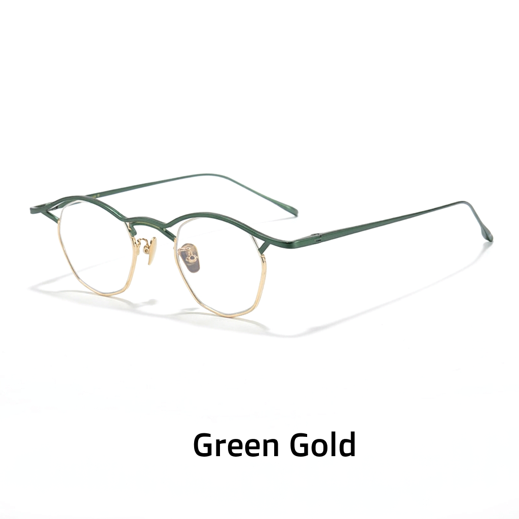 Titanium Polygon Optical Frames – Unisex Prescription Eyeglasses
