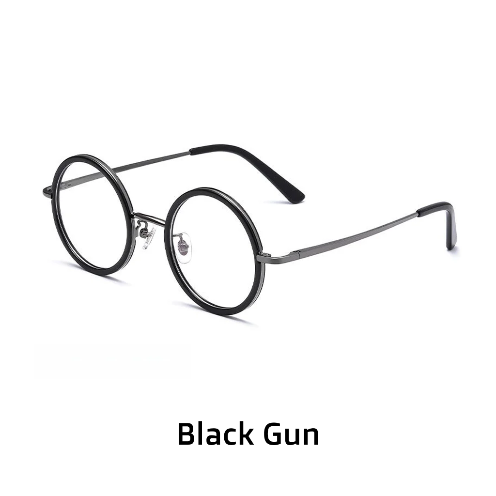 Retro Round Metal Prescription Eyeglasses