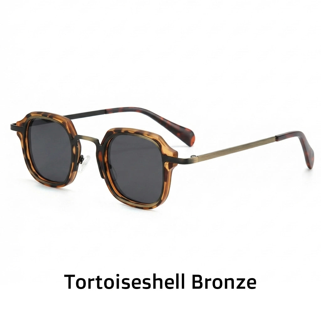 Polarized Retro Square Sunglasses - UV Protection