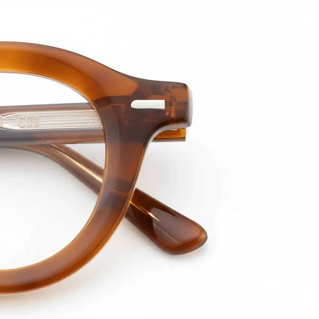 Retro Round Acetate Eyeglasses - Unisex Optical Prescription Frames