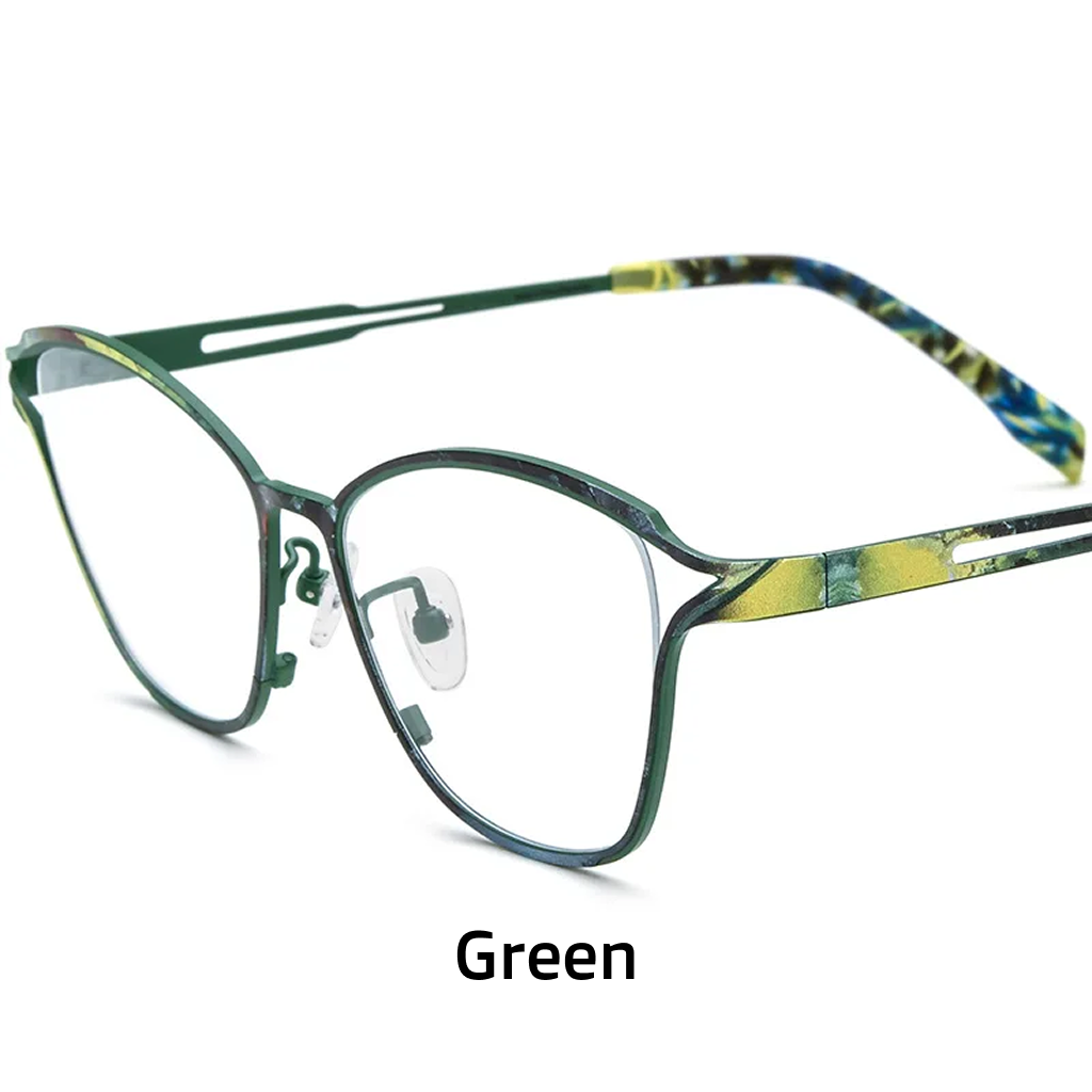 Titanium Cat Eye Optical Glasses Frame